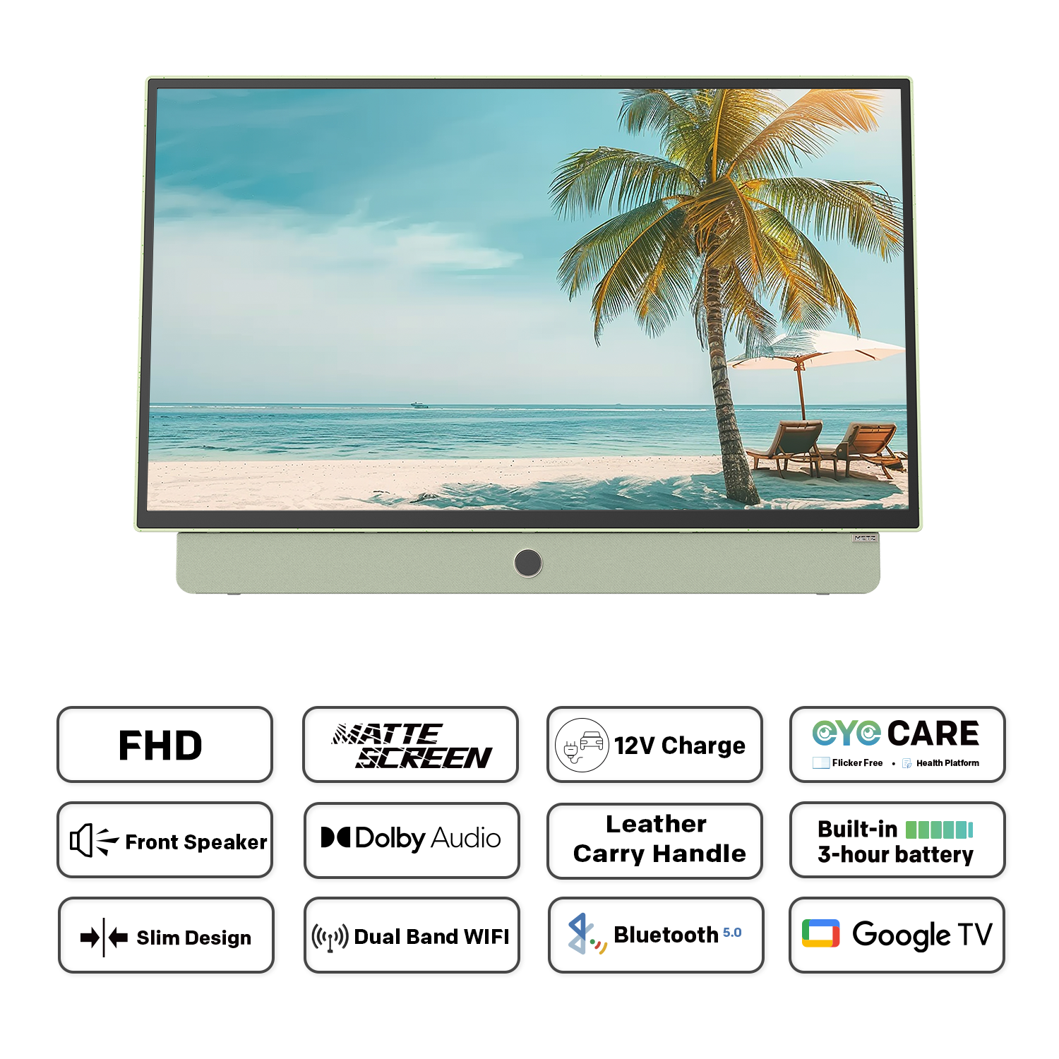 METZ Портативен телевизор 24MPE7200Z 24" LED FHD(1920x1080) GoogleTV, HDR10, зелен 6
