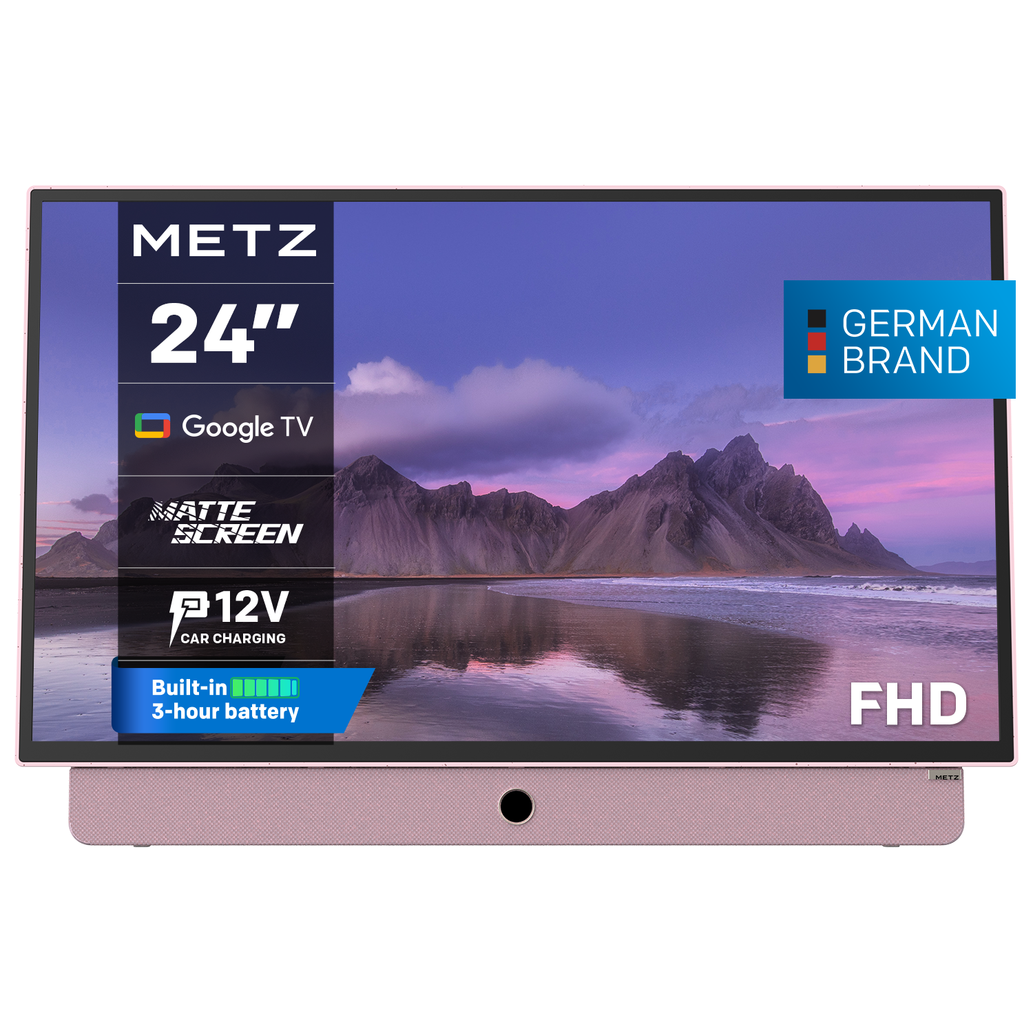 METZ Портативен телевизор 24MPE7300Z 24" LED FHD(1920x1080) GoogleTV, HDR10, розов 1