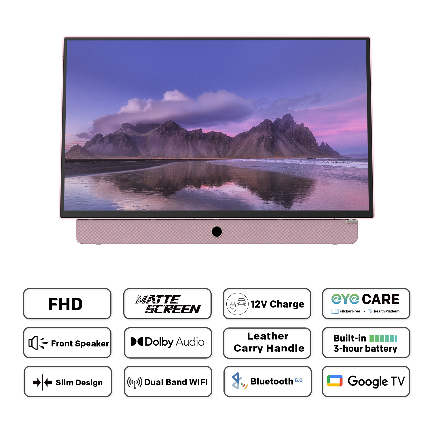 METZ Портативен телевизор 24MPE7300Z 24" LED FHD(1920x1080) GoogleTV, HDR10, розов 6