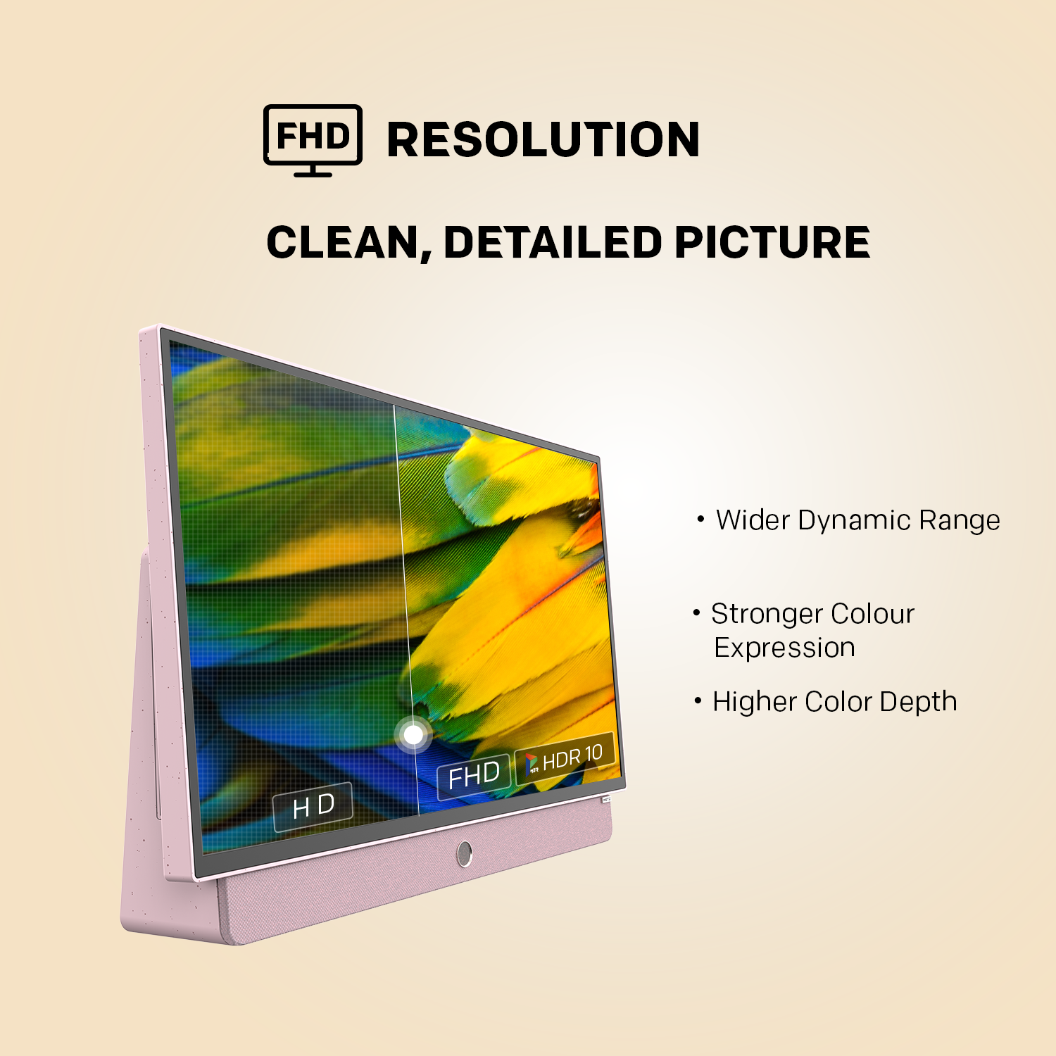 METZ Портативен телевизор 24MPE7300Z 24" LED FHD(1920x1080) GoogleTV, HDR10, розов 8