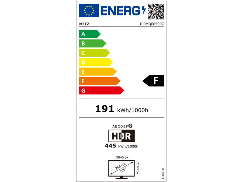 METZ Телевизор 100" 100MQE8500Z, 4K QLED+ 120Hz, Google TV 12
