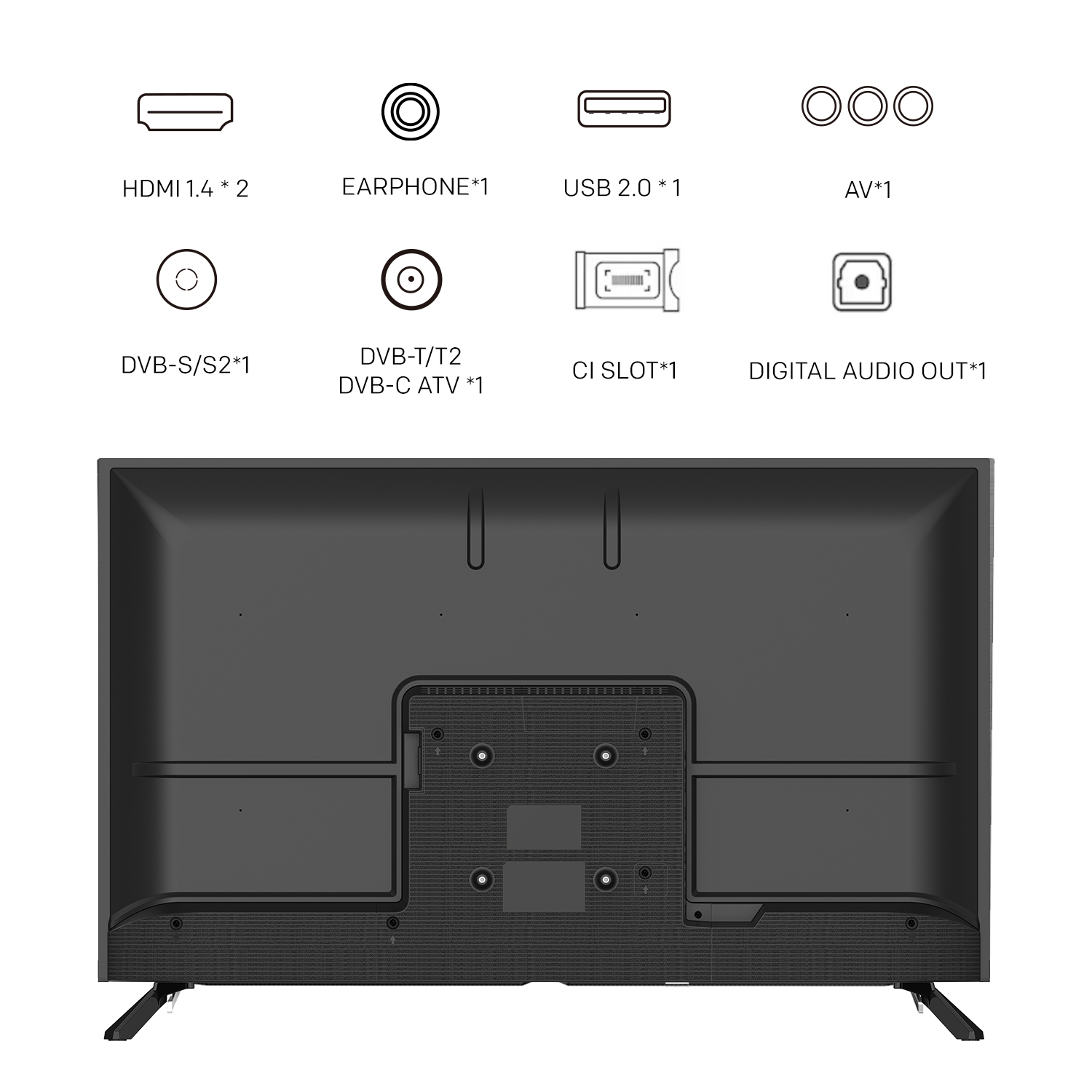 METZ Телевизор 40MTE2000Z 40" LED TV, HD, черен 5