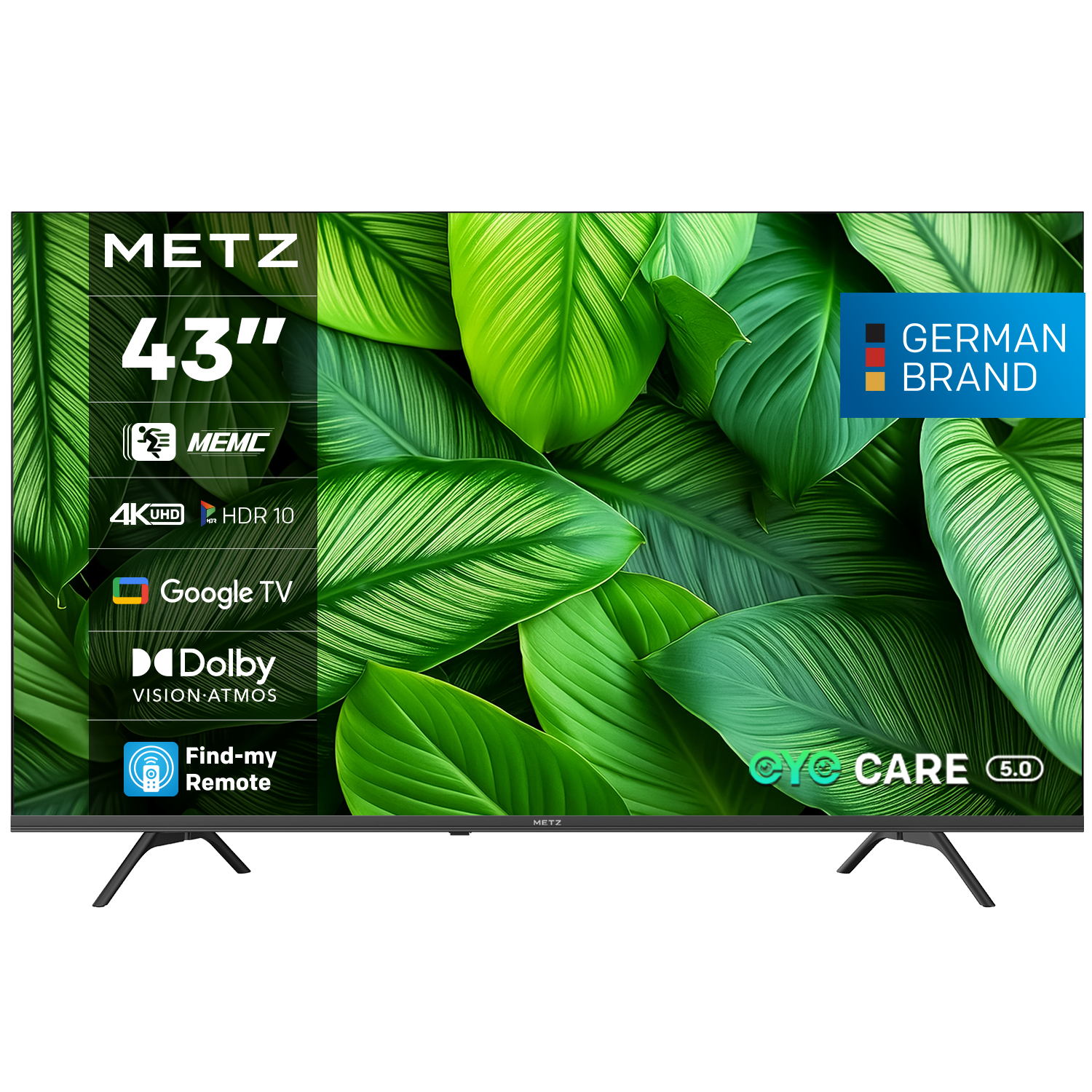METZ Телевизор 43" 43MUF7000Z UHD LED SMART TV, 4K, Google TV, Клас F 1