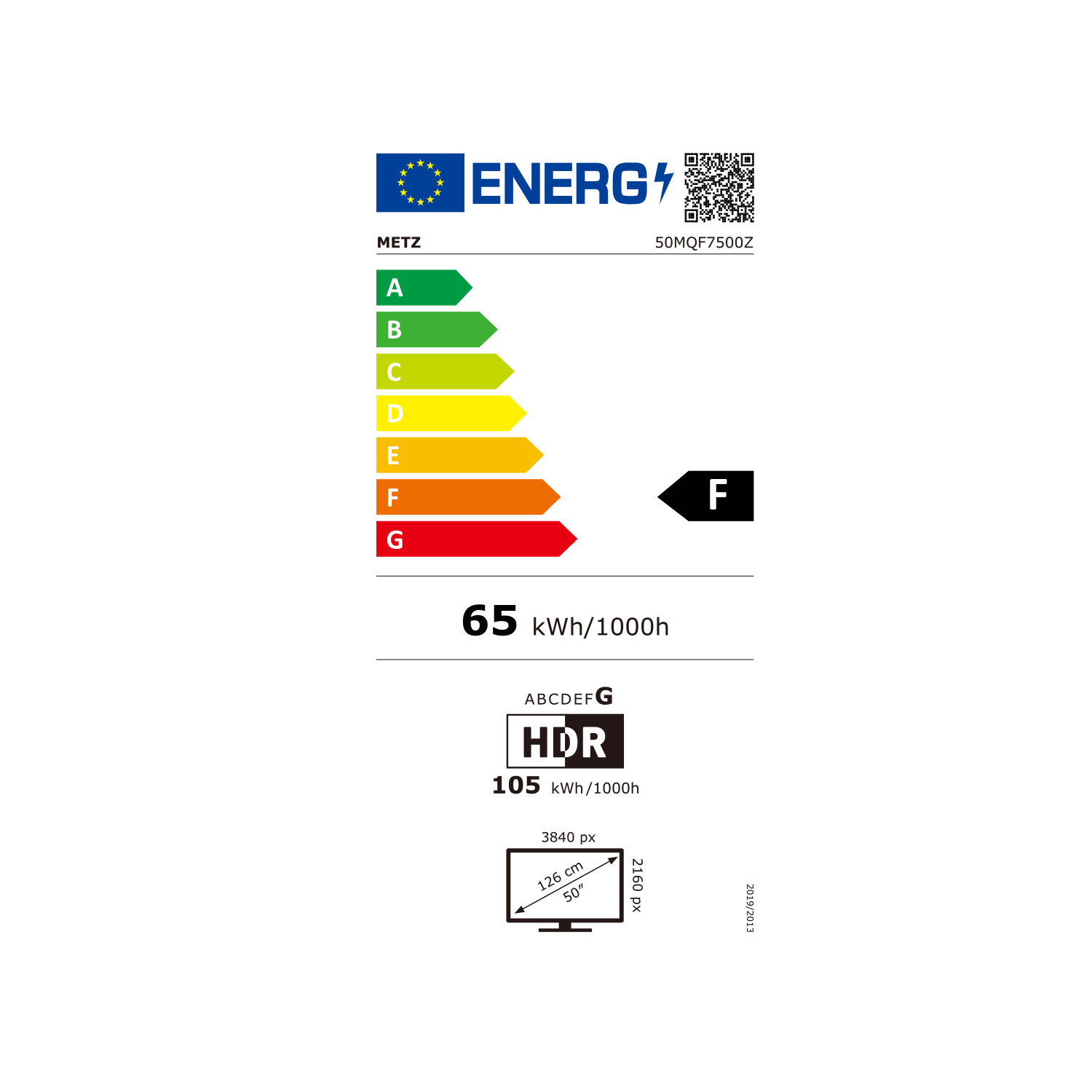 METZ Телевизор 50" 50MQF7500Z UHD QLED SMART TV, 120Hz, 4K, Google TV, 126.0см 5