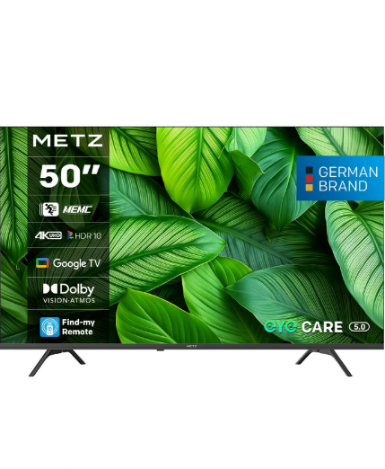 METZ Телевизор 50" UHD LED SMART TV, 4K Ultra HD, Google TV, Frameless 1