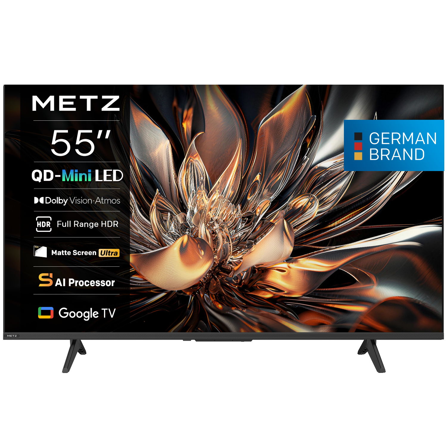 Телевизор METZ 55" 55MNH7000Z UHD 4K QD-Mini LED, Matte Screen Ultra, Google TV, Клас E 1