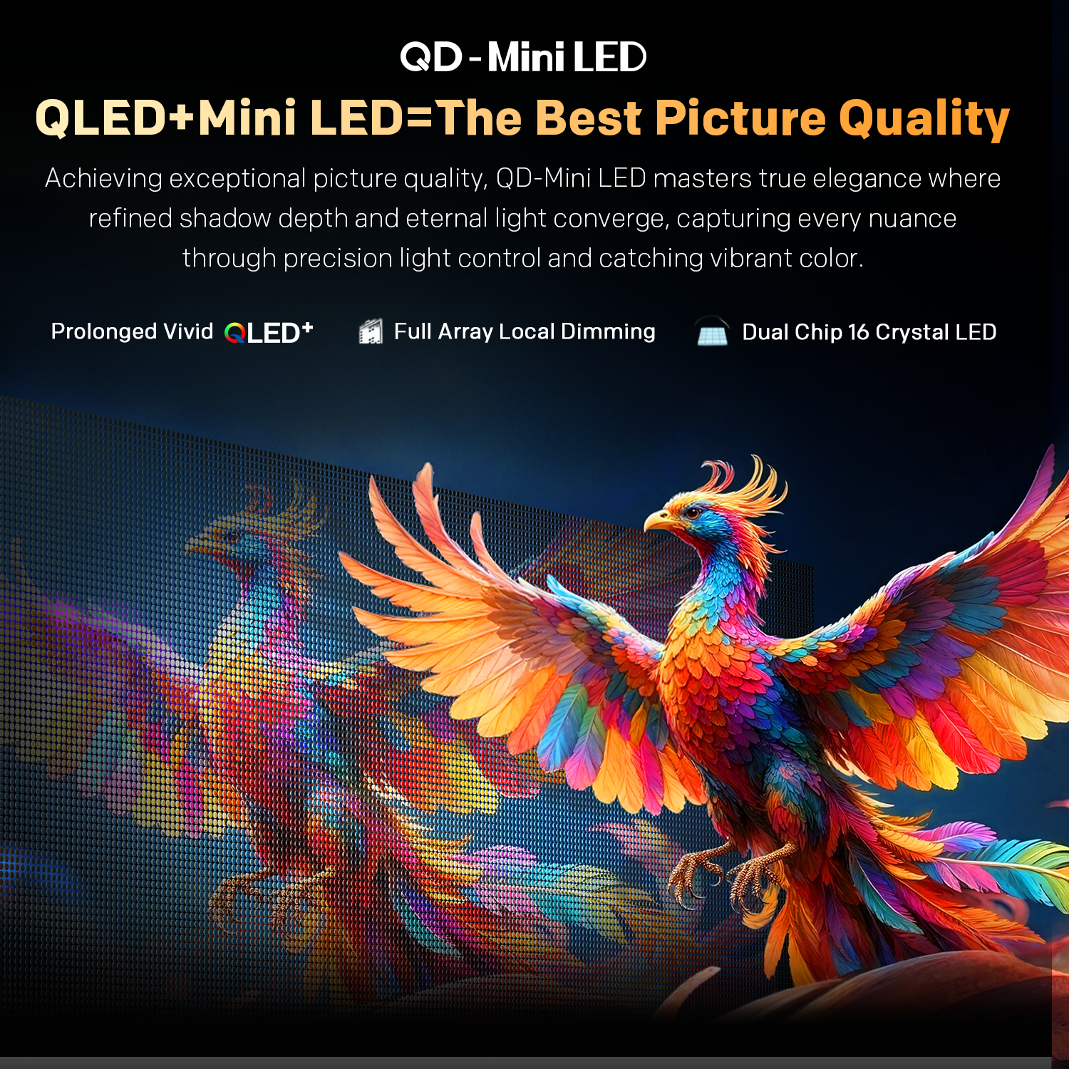 Телевизор METZ 55" 55MNH7000Z UHD 4K QD-Mini LED, Matte Screen Ultra, Google TV, Клас E 7